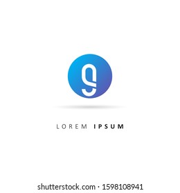 Initial Letter G Logo with Circle Element. Design vector illustration template