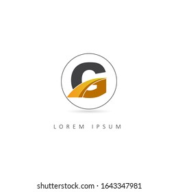 Initial Letter G Logo with Circle Element. Design Vector Circle Logo Template