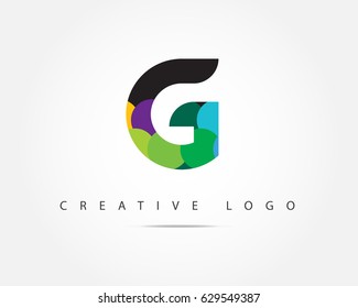Initial Letter G logo with Circle Colorful