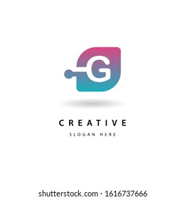 initial Letter G logo Connected design symbol