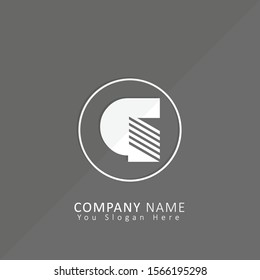 initial letter g logo design vector symbol template with circle element