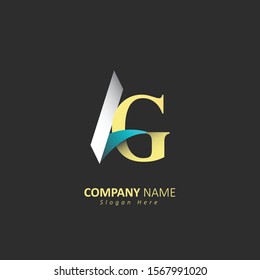 initial letter a g logo design template, company logo, company symbol, initial vector template