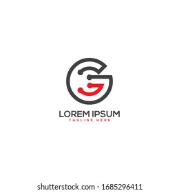 Initial letter G logo design template for tech related company's first letter.