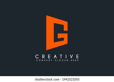 Initial letter G Logo design template element. Letter G icon design. Suitable for business and technology logos isolated on black background