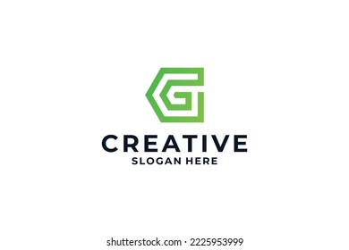 diseño inicial del logotipo G con un concepto mínimo.