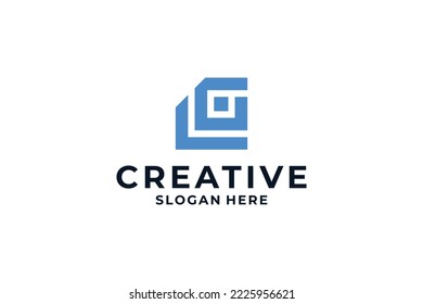 inspiración de diseño del logotipo de la letra inicial G.