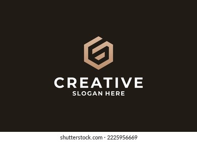 Initial letter G logo design with smart concept.