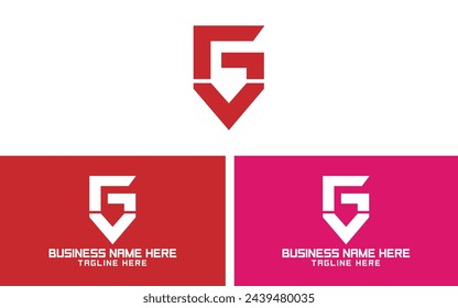 Initial Letter G Logo design, GV Logo, VG Logo design for startup company, business and brands and real estate