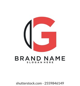 Initial letter G logo design with modern concept