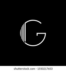 Initial Letter G logo icon abstract techno line design concept for business or brand identity.