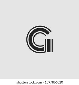 Initial Letter G logo icon  abstract vector design concept monogram color.