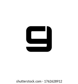initial letter g logo, lowercase line art style design template