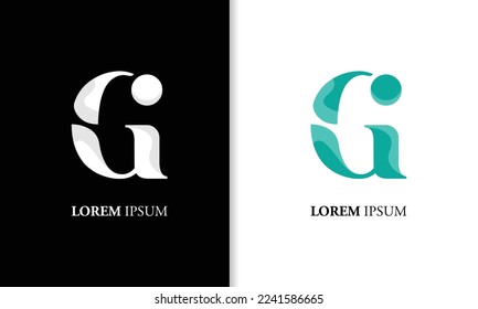 Initial letter G logo templat. suitable for business, brand identity, internet, online shop, label or packaging.
