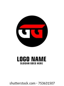 Initial letter G & G logo template vector