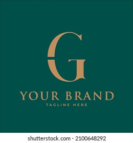 Logo de la letra inicial G. Usable para logotipos de empresas y marcas. Logo de Luxury G