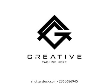 Initial letter g logo vector design