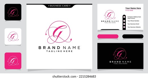 Initial letter G luxury Logo design Vector
