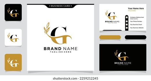 Initial letter G luxury Logo design Vector