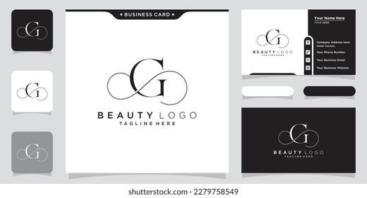 Initial letter G luxury Logo design Vector