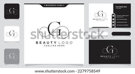 Initial letter G luxury Logo design Vector