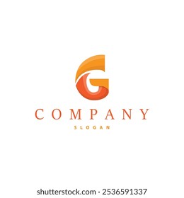 Logotipo minimalista de la letra G inicial, Vector simple del logotipo de lujo, marca Corporativa del diseño del símbolo del emblema de la identidad, compañía, negocio