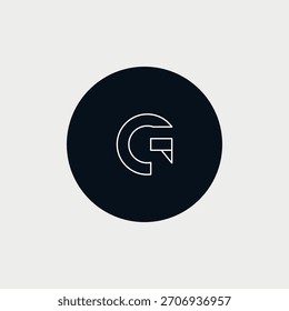 Initial Letter G Minimalist logo design. Vector Illustration.