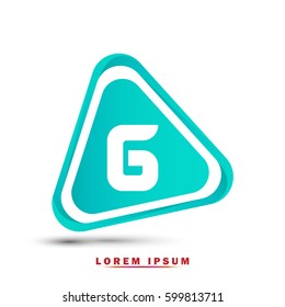 Initial letter G. Modern concept and elegant typographic . Gradient blue