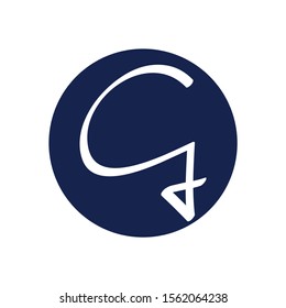 initial letter G modern logo vector in circle