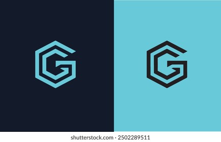 Initial letter G monogram gaming logo design template.