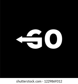 Initial Letter G and O Icon Vector Logo Template.