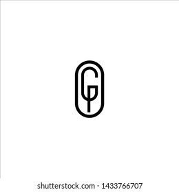 Initial letter G P logo template