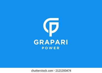 Letra inicial Ilustración vectorial de diseño de logotipo G y P.
