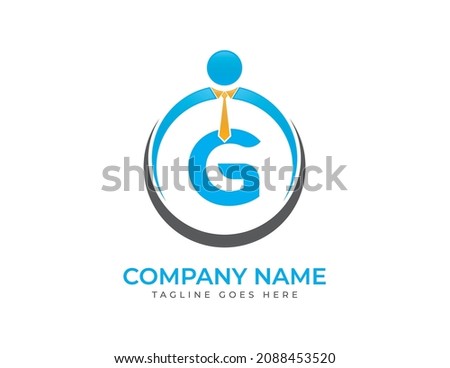 initial letter G People, Human Logo. Businessman Logo Vector illustrations. Vector Logo design for business and consulting company.