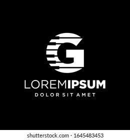 Initial Letter G Piano Logo Design