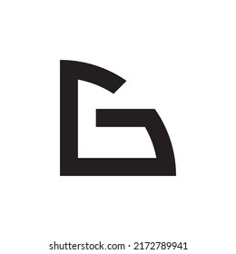 Initial Letter G Quarter Circle Logo