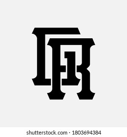 Initial letter G, R, GR or RG overlapping, interlock, monogram logo, black color on white background