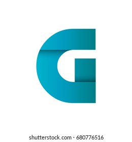 Initial Letter G Rounded Single Font Design Logo