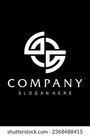  Initial letter g s logo vector design