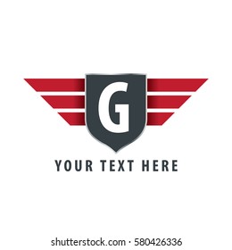 Initial Letter G Shield Icon Design Logo Template