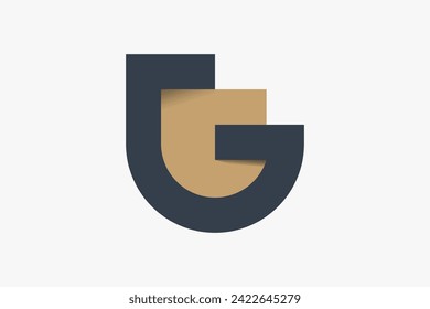 Plantilla de logotipo de la letra inicial del escudo G. Concepto de símbolo de protección creativa. Usable para logotipos de empresas y marcas, tecnología, Internet Guard, Safe Security Company. Símbolo de seguridad e identidad fuerte.