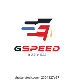 Initial Letter G Speed Icon Logo Design Template