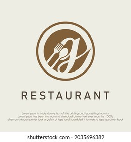 Initial Letter g With Spoon and Fork Icon for Restaurant, Catering, Cafe, Cafeteria, Food, Kitchen Retail Business Logo Design Concept	