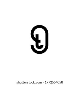 letra inicial g y t, gt, logotipo de tg, plantilla de diseño de estilo de línea monográfica en minúscula