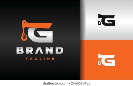 initial letter G towing logo