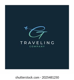 Initial Letter G Travel Logo Design