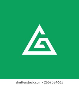 Letra inicial G Triángulo Logotipo Diseño Vector Plantilla