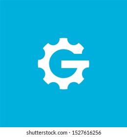 initial letter g which forms gear logo