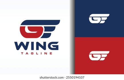 initial Letter G Wing Logo