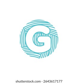 Initial Letter G, Yarn Ball Logo Design
