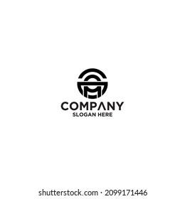 Initial Letter GA or AG Logo Template Design